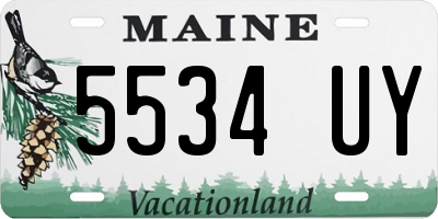 ME license plate 5534UY