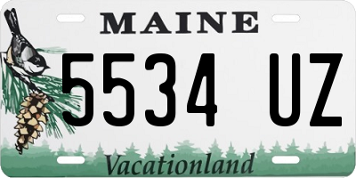 ME license plate 5534UZ