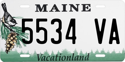 ME license plate 5534VA