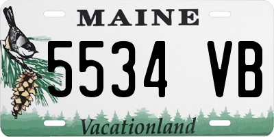 ME license plate 5534VB