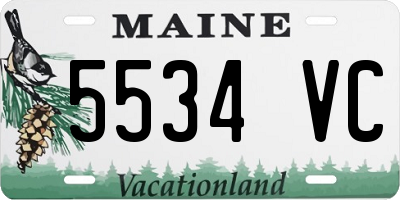 ME license plate 5534VC