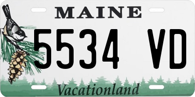 ME license plate 5534VD