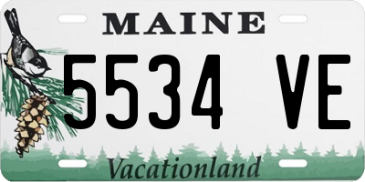 ME license plate 5534VE