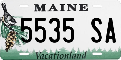 ME license plate 5535SA