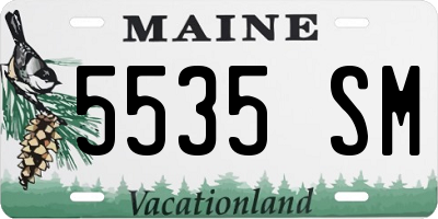 ME license plate 5535SM