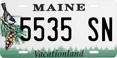 ME license plate 5535SN