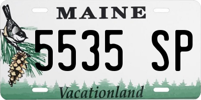 ME license plate 5535SP