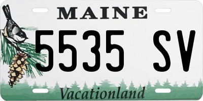 ME license plate 5535SV