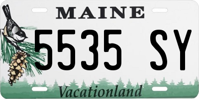 ME license plate 5535SY