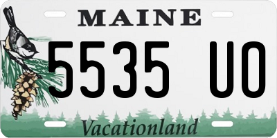 ME license plate 5535UO