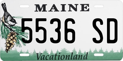 ME license plate 5536SD