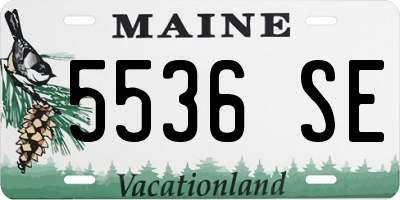 ME license plate 5536SE