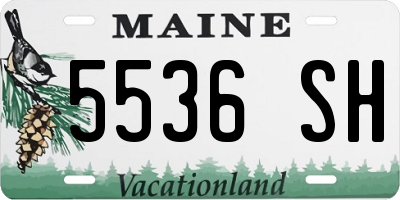 ME license plate 5536SH