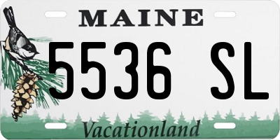 ME license plate 5536SL
