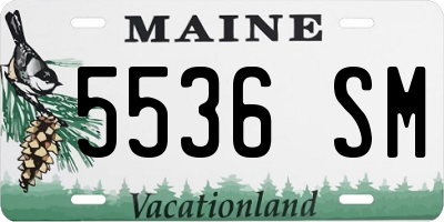 ME license plate 5536SM