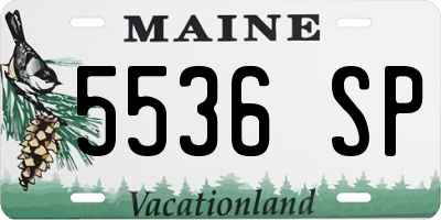 ME license plate 5536SP