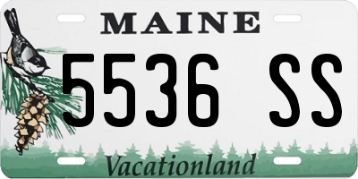 ME license plate 5536SS