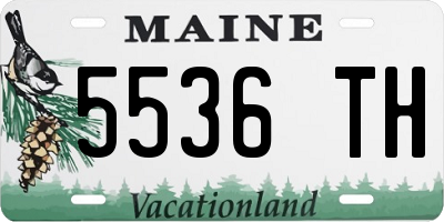 ME license plate 5536TH