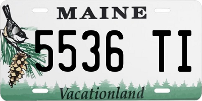 ME license plate 5536TI