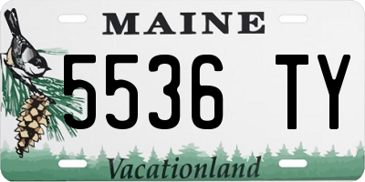 ME license plate 5536TY