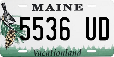 ME license plate 5536UD