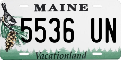 ME license plate 5536UN