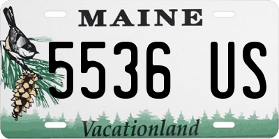 ME license plate 5536US