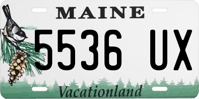 ME license plate 5536UX