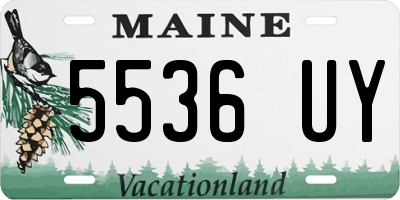 ME license plate 5536UY