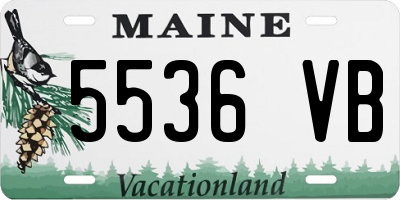 ME license plate 5536VB