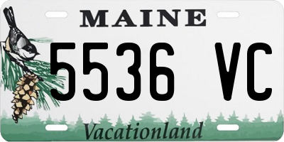 ME license plate 5536VC