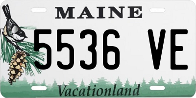 ME license plate 5536VE
