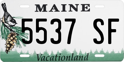 ME license plate 5537SF