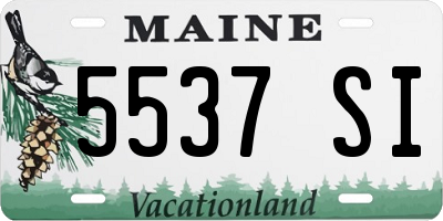 ME license plate 5537SI