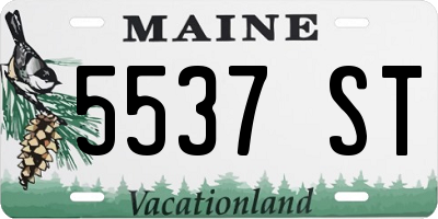 ME license plate 5537ST