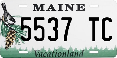 ME license plate 5537TC