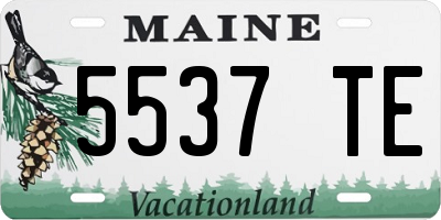 ME license plate 5537TE