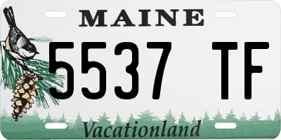 ME license plate 5537TF
