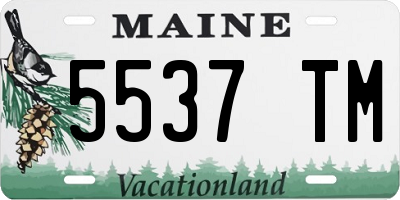 ME license plate 5537TM