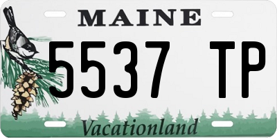 ME license plate 5537TP