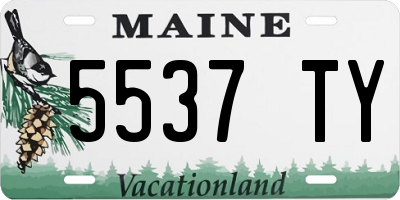 ME license plate 5537TY