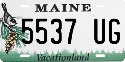 ME license plate 5537UG
