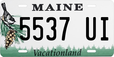 ME license plate 5537UI