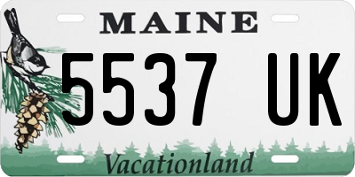 ME license plate 5537UK