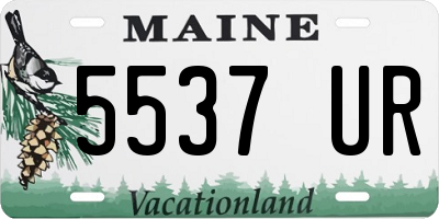 ME license plate 5537UR