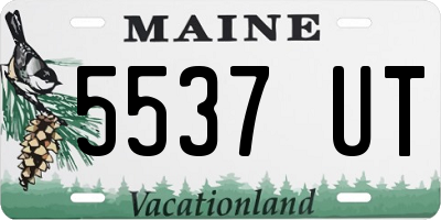 ME license plate 5537UT