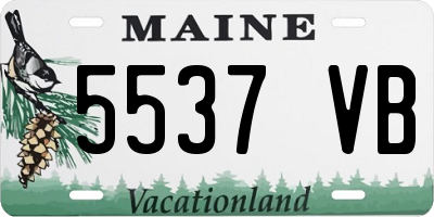 ME license plate 5537VB