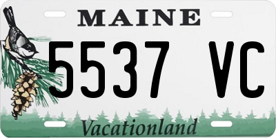ME license plate 5537VC