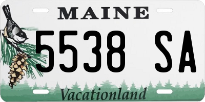 ME license plate 5538SA