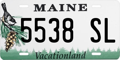 ME license plate 5538SL